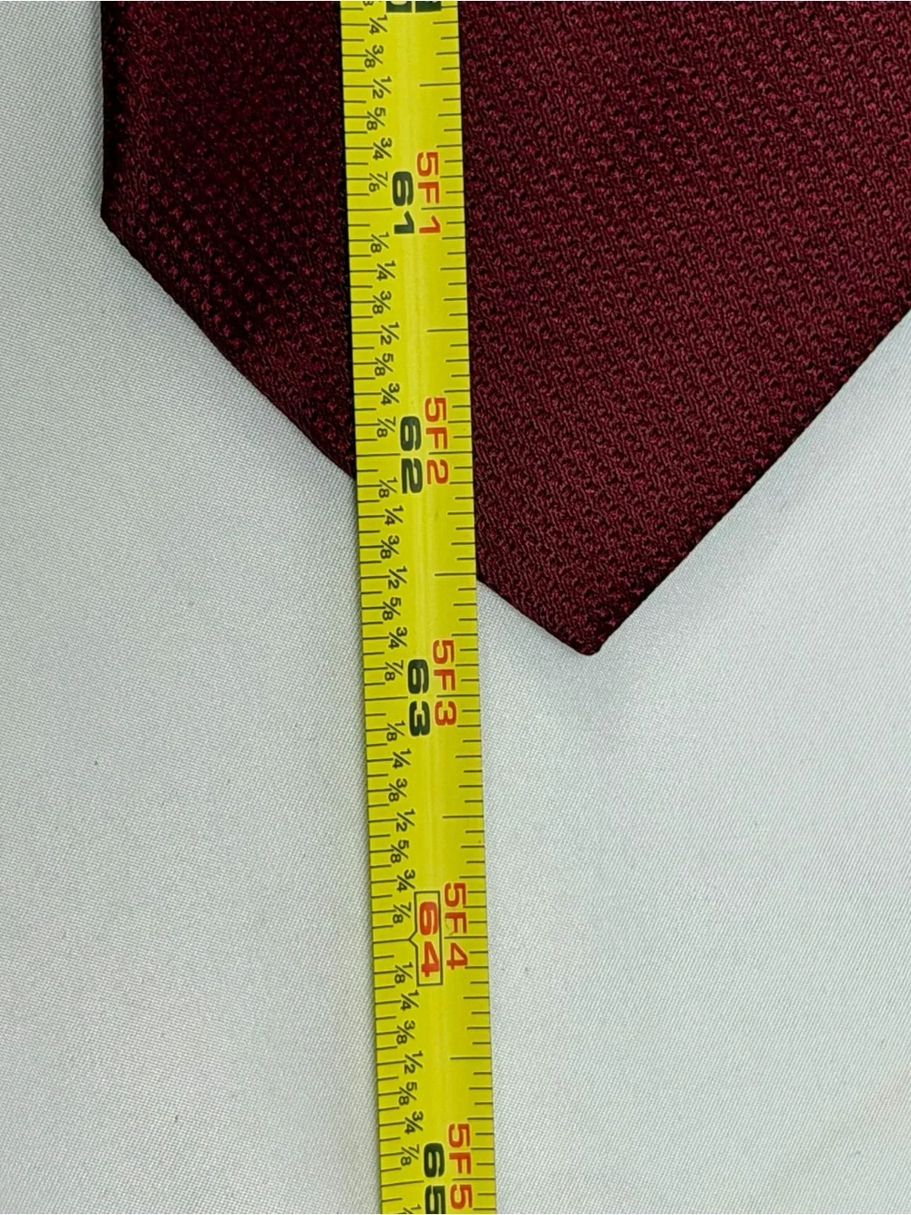 Murano Extra Long Burgundy 100% Silk Tie NWT Men’s XL Necktie